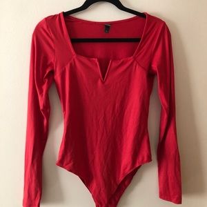 Red bodysuit
